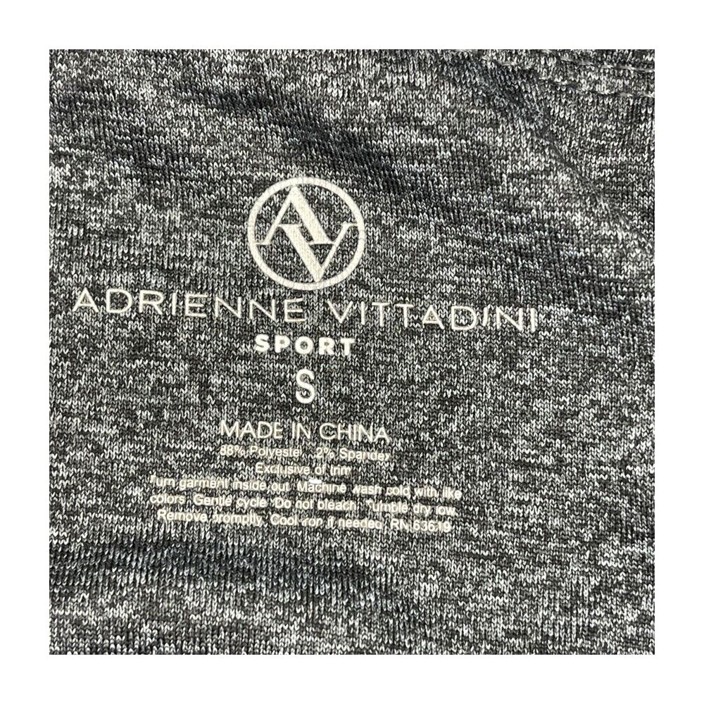 Adrienne Vittadini Sport Leggings Women Small Heather Gray Stretch Elastic Waist - Picture 3 of 6
